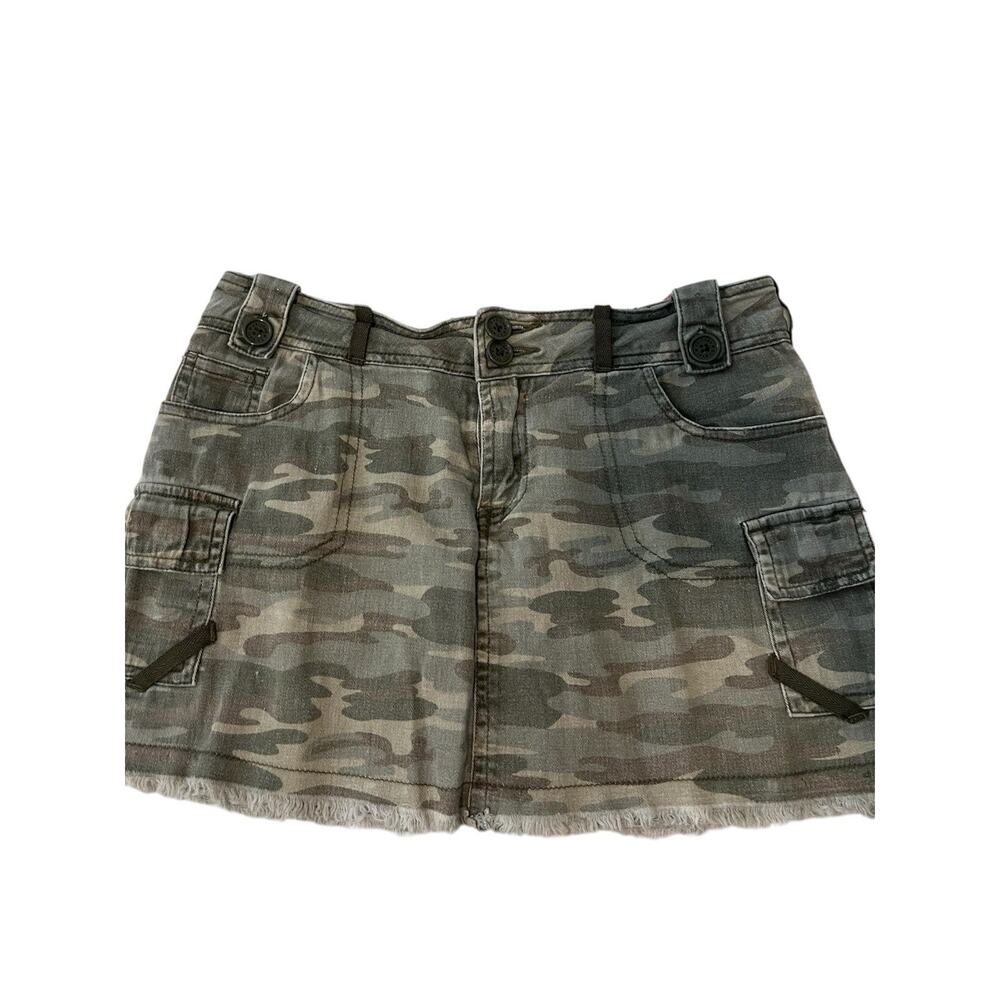 vintage camo cargo mini skirt